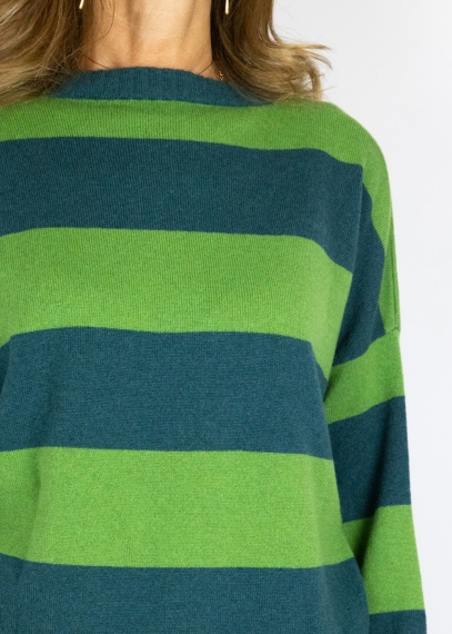 Maglione Righe Over Kiwi