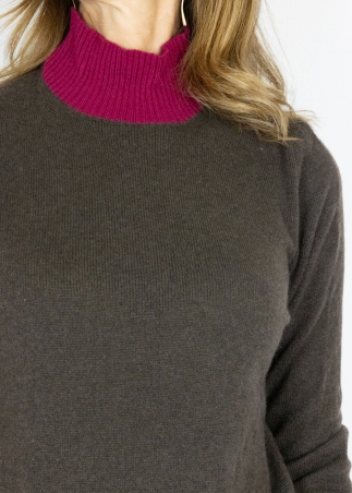 Cardinal and Peat Feather Sweater