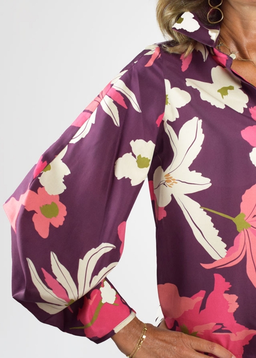Floral Silk Diane Shirt