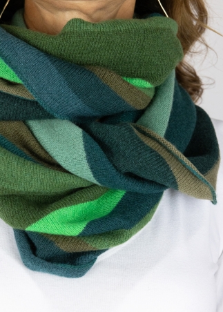 Cashmere multicolor stripes neck round scarf | Toosh cashmere accessories