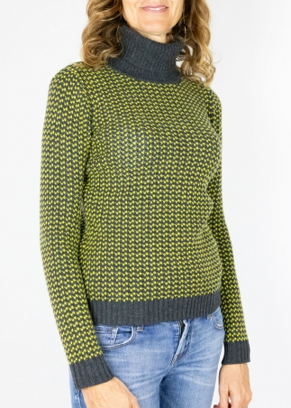 Honeycomb Turtleneck Carbon + Chamade