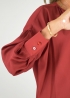 Camicia Laura Over seta Opaca Mattone