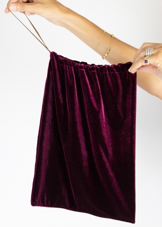 Tuta in velluto Manuela bustier Bordeaux
