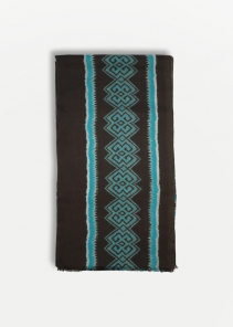 Brown and Turquoise Celebs Cashmere Stole