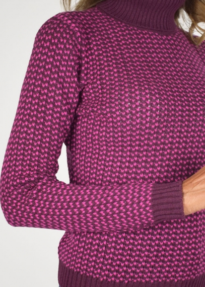 Honeycomb Turtleneck Shiraz+ Idol