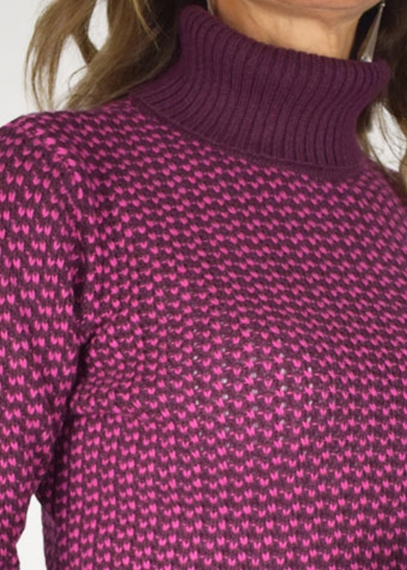 Honeycomb Turtleneck Shiraz+ Idol