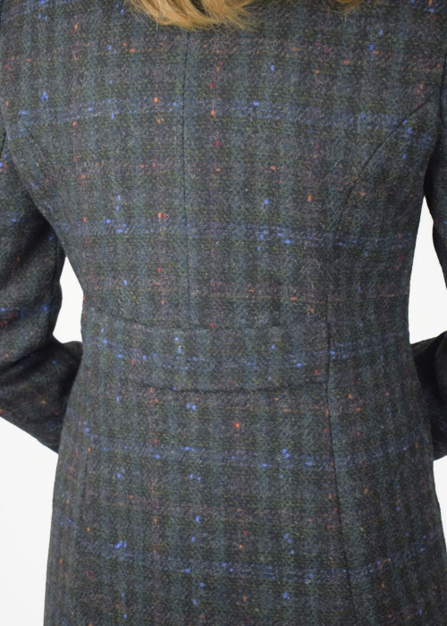 Cappotto Anni 70 Tweed Verde e Nero