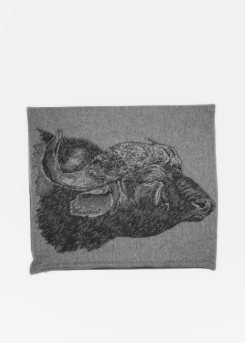 cuscino elegante in cashmere disegno Bufalo