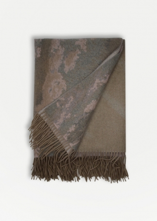 Jacquard Elegant Cashmere Throw - Grouse