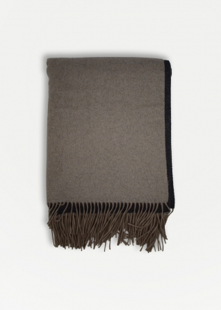 Jacquard Cashmere Blanket - Rhinos