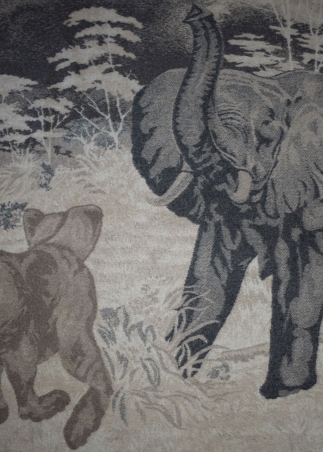 Plaid in cashmere jacquard Leonessa Elefanti