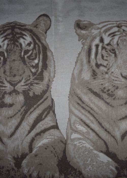 Plaid in cashmere jacquard Tigri - Toosh Cashmere