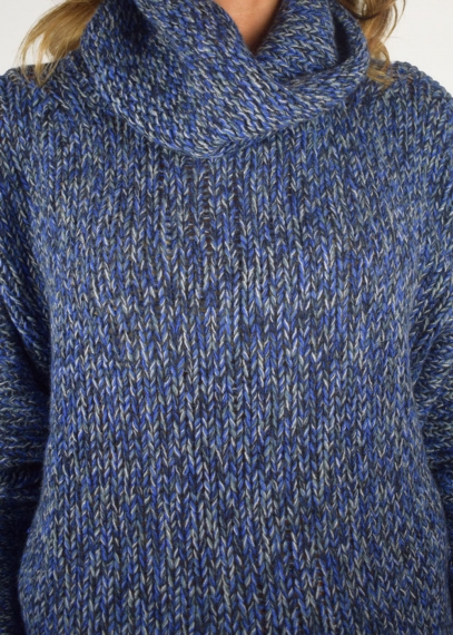 Blue Mariaelena Mouliné Sweater