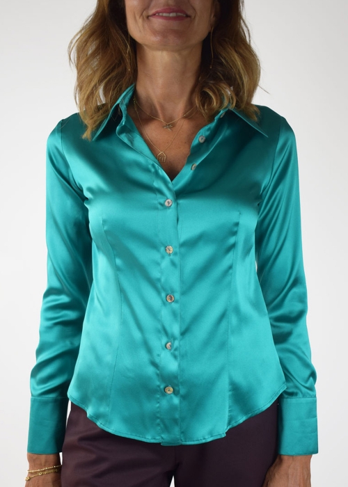 Emerald Silk Classic Shirt