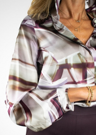 Sand Circles Silk Diane Shirt