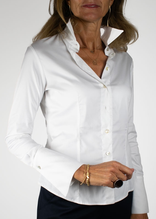 White Classic Shirt With Long Sleeves