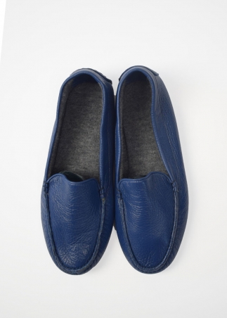 pantofole mocassino cashmere - Toosh - bluette