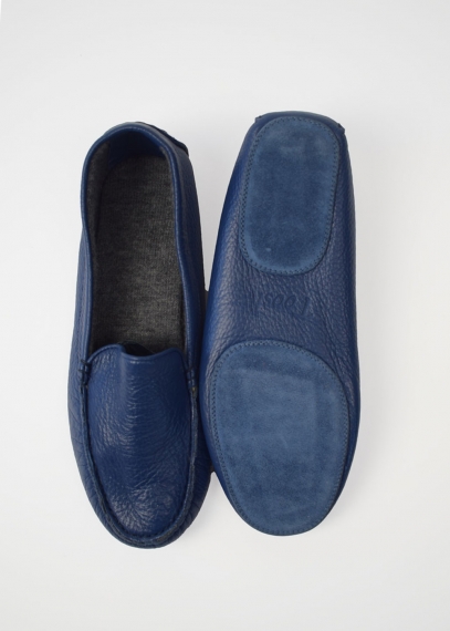 pantofole mocassino cashmere - Toosh - bluette
