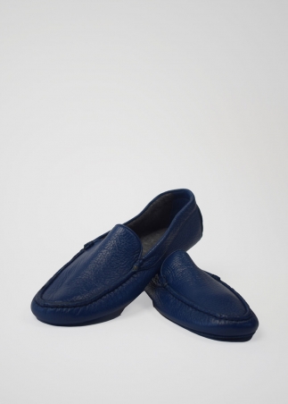 pantofole mocassino cashmere - Toosh - bluette
