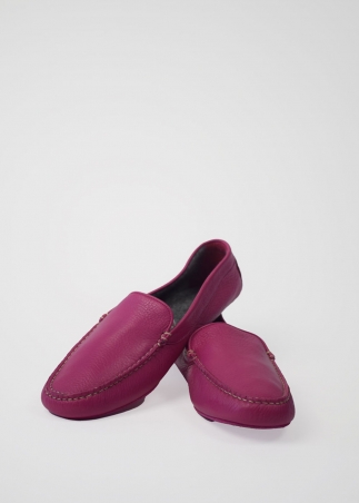 pantofole mocassino cashmere - Toosh - rosa fucsia