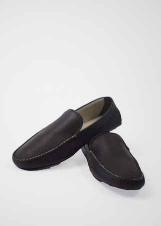 mocassino pantofola uomo - mocassini da casa Toosh cashmere - marrone