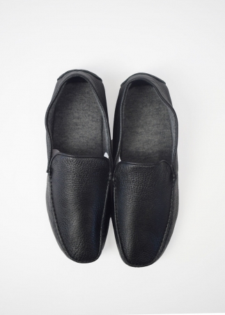 mocassino pantofola uomo - mocassini da casa Toosh cashmere - nero