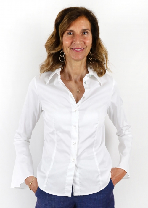 Camicia classica con manica scampanata