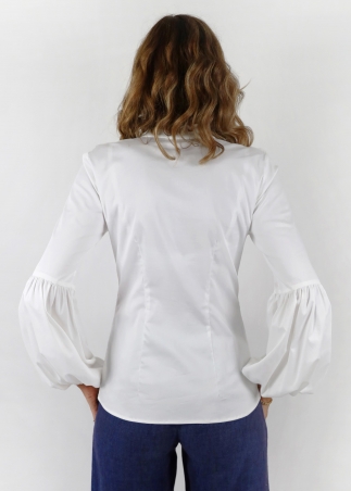 Camicia Cotone manica palloncino colletto coreana