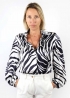 Zebra Silk Diane Shirt