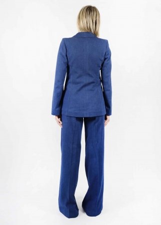 Giacca Doppio Petto Jeans Scuro