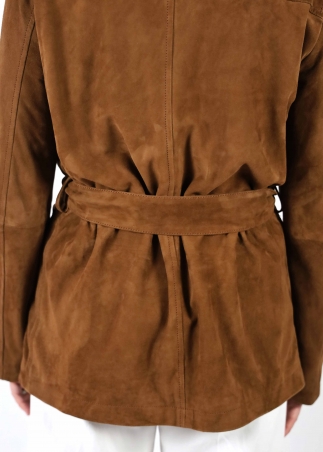 Suede safari jacket