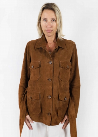 Suede safari jacket