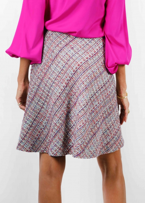 Bordeaux Tweed Skirt