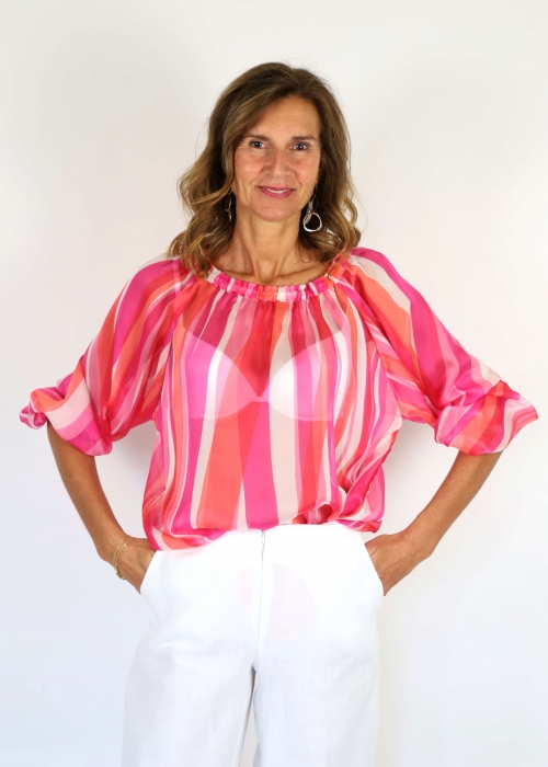 Pink stripes Roberta Shirt