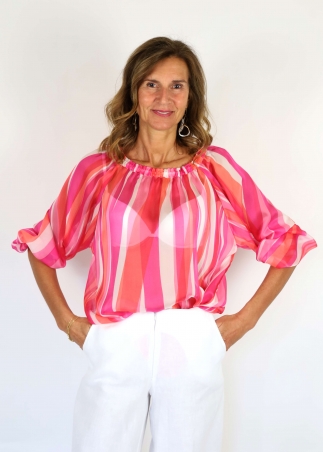 Camicia Roberta Strisce rosa