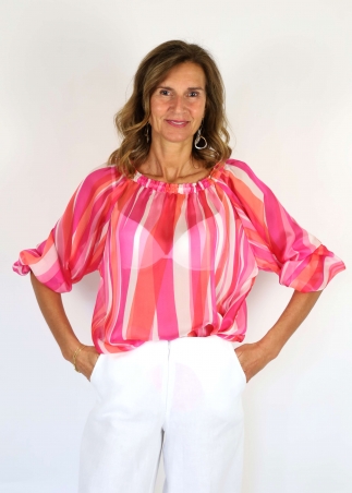 Pink stripes Roberta Shirt