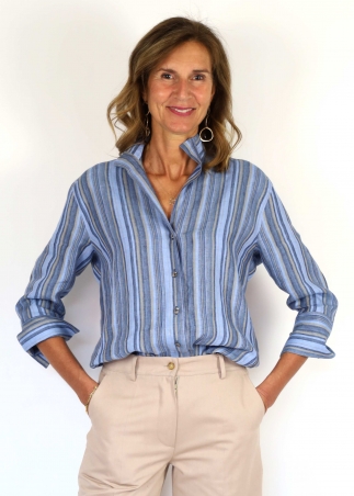 Camicia Capri in Lino Jeans