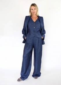 Linen Pleats Trousers