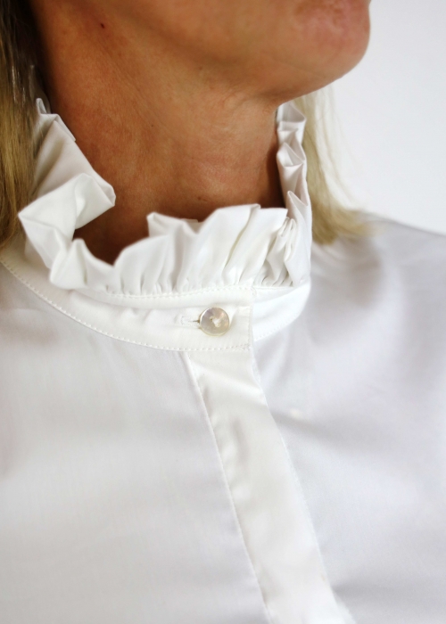 White Cotton Elizabeth Shirt