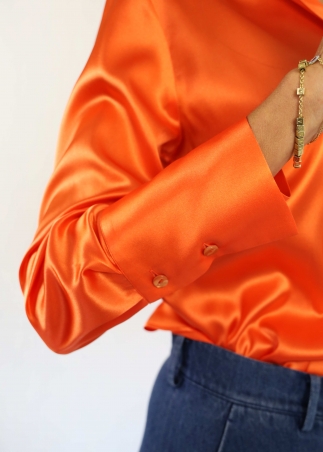 Orange Silk Angelica Shirt