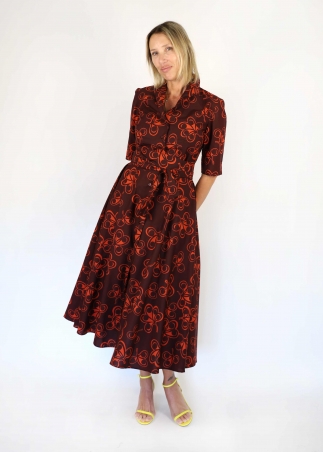 Virna dress in cotton floral print