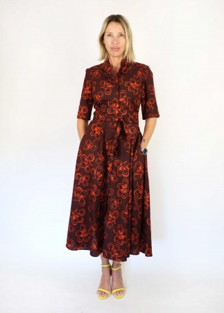 Virna dress in cotton floral print