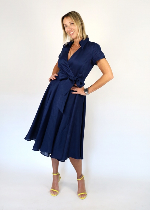 Navy Wrap Dress