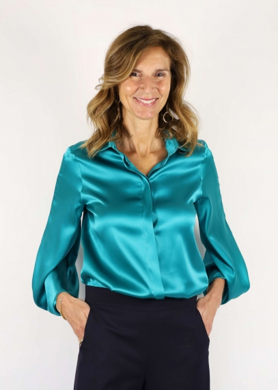 Emerald Silk Diane Shirt