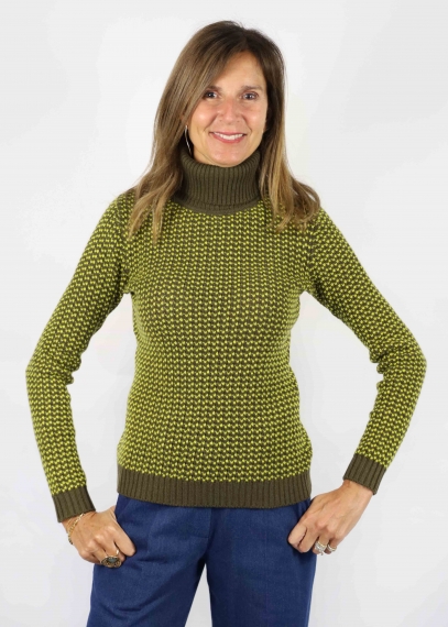 Honeycomb Turtleneck Bronze+Chamade