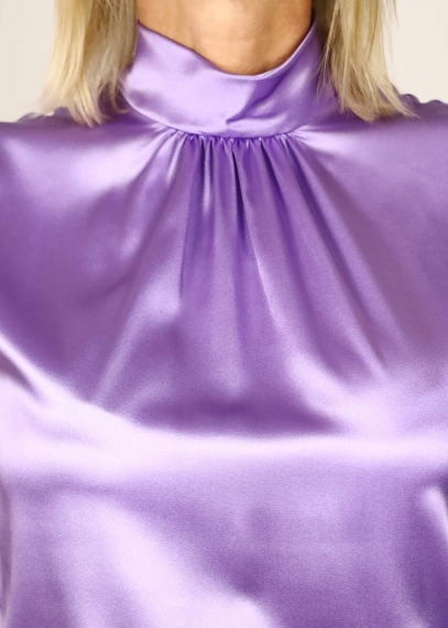Lillac Silk Ruffled Top