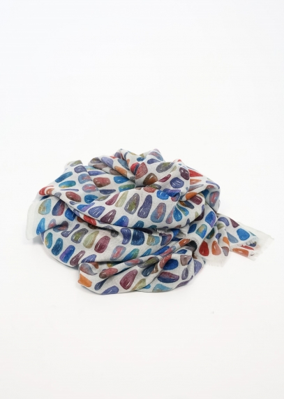 Colorful Nuggets cashmere stole