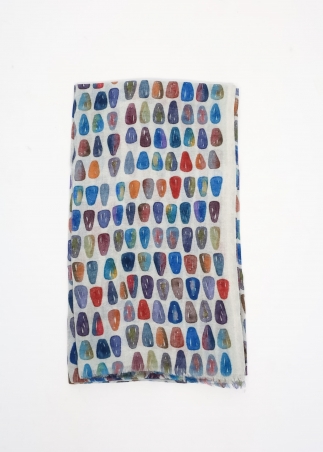 Colorful Nuggets cashmere stole