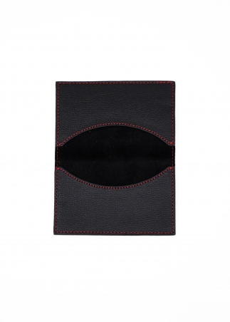 Small leather Card holder with book closure