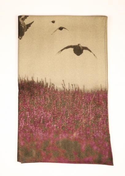 Plaid in cashmere Stampa Foto Uccelli